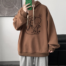 WY2172-P35加绒款-P40纯棉连帽卫衣男大码运动帽衫宽松薄外套男，男装卫衣，电商A040