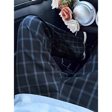 特批P40无差价网图夏季潮流格子裤微喇大码休闲裤男K5773，男装休闲裤，电商A001-1