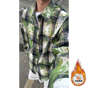 秋季格子衬衫休闲内搭衬衣高级感外套男C2239-特P28/CJ9741-特P42,男装衬衫,电商A007