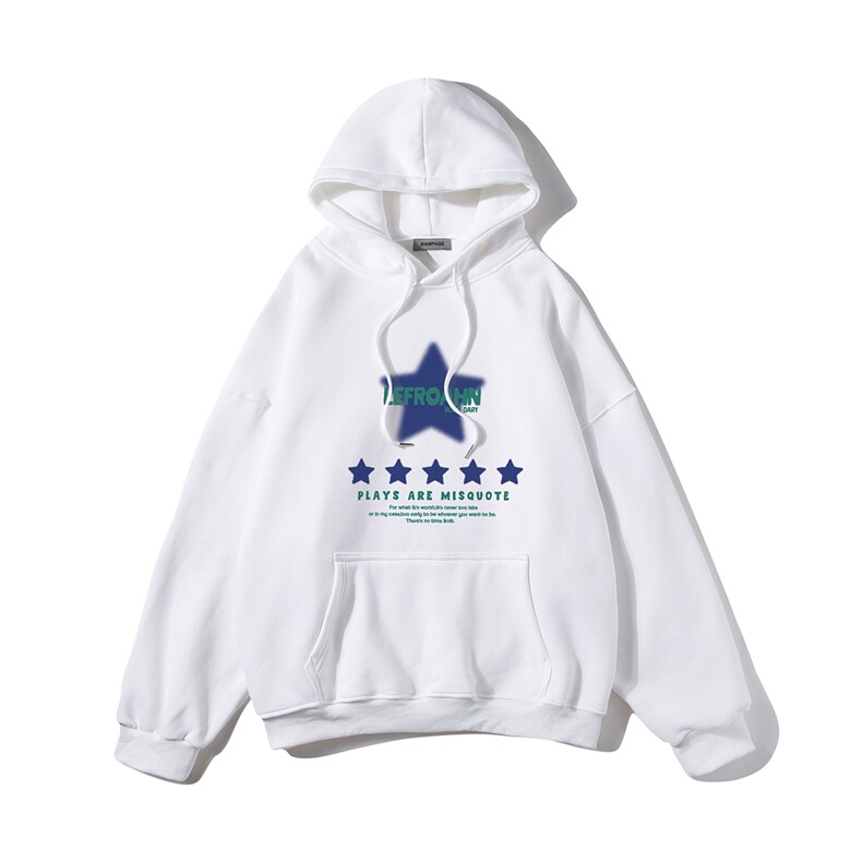 白底23新款秋季时尚百搭美式印花连帽套头外套W372P40控58，女装短外套，电商A247-1