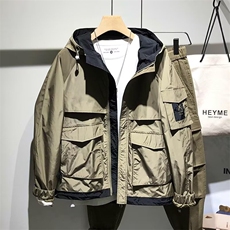 春季薄款工装大兜连帽夹克男潮牌青年痞帅短款休闲冲潮TT8022P92，男装夹克，星座1013-5