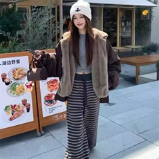 两面穿现货重磅短款座山雕棉衣男女双面穿毛毛绒棉服加厚外套，男装棉衣，电商A486-1
