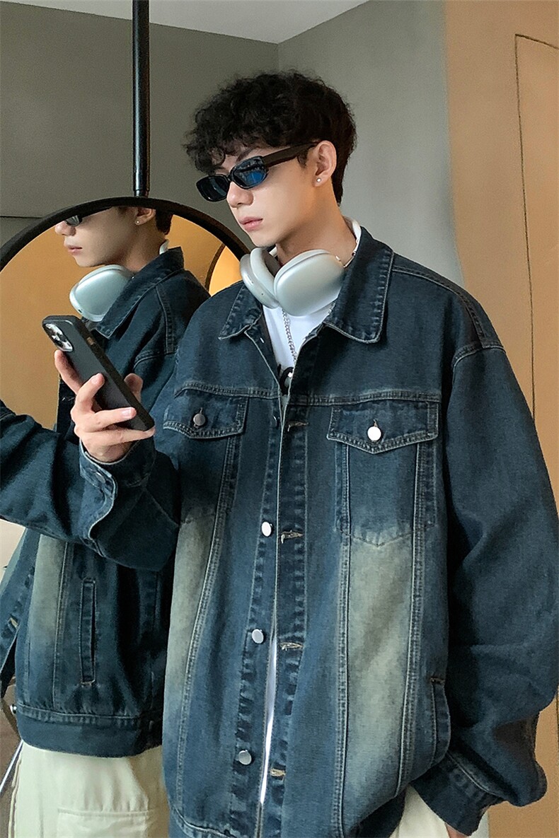 2026春季水洗牛仔外套美式复古宽松夹克外套男Q2481-TP6088,男装工装外套,电商A102