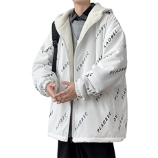 新款冬季加绒加厚棉衣羊羔绒连帽双面穿外套男MY102P95控价138，男装棉衣，电商A086