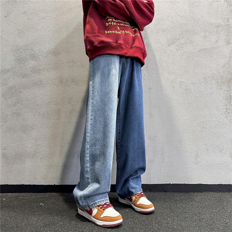 k1069-p55-控78M-5XL现货宽松cleanfit牛仔裤港风高阶黑暗牛仔,男装牛仔裤,星座116