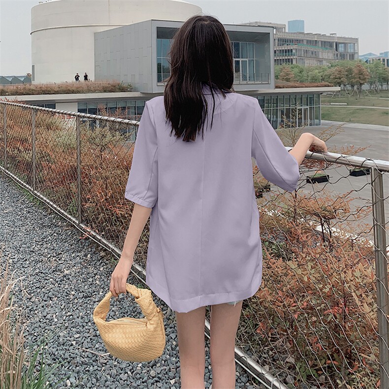 现货雪纺西装外套女春夏薄款2020红防晒小西服,女装西装,天丽