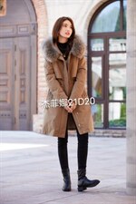 中长款派克羽绒服，女装羽绒服，杰菲娜