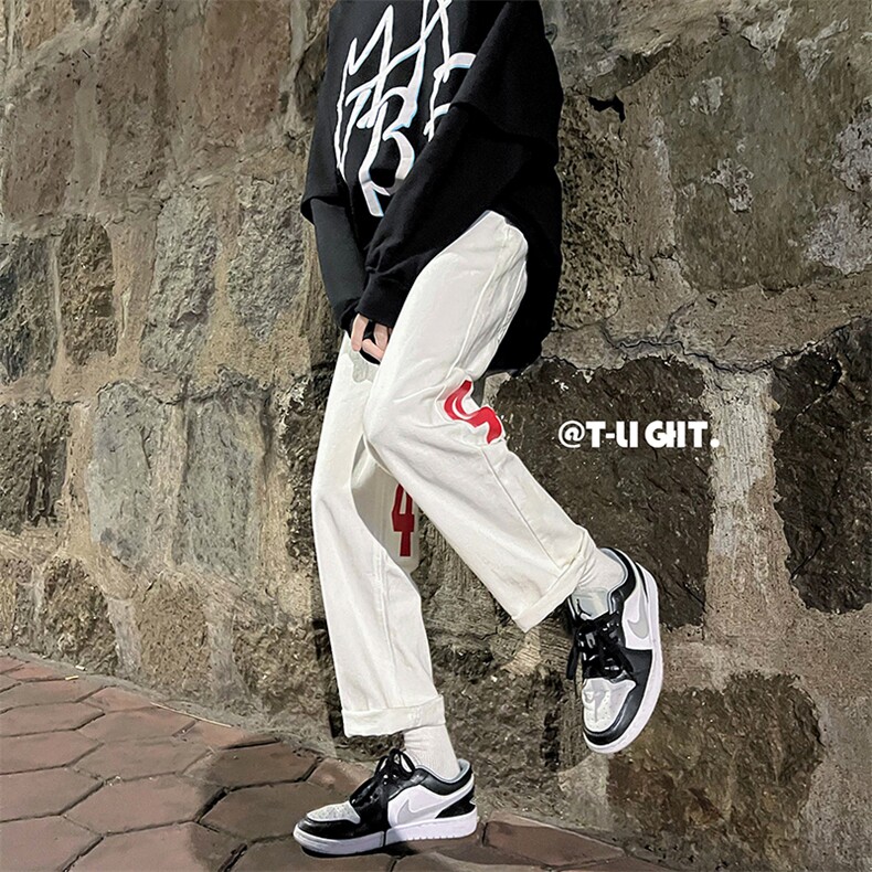 男简约冬季潮原宿潮流新款青春流行印花时尚长裤K461P38,男装牛仔裤,星座1116-2