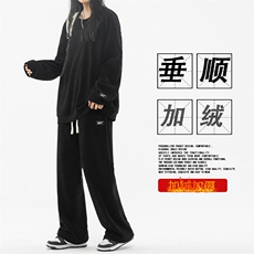 条绒百搭卫衣套装秋冬季新款休闲款TZ811常规特批98加绒特批118，男装休闲套装，星座718
