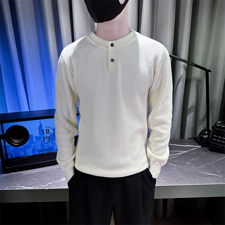 秋冬新款毛衣男套头亨利领针织衫A368-M815-P68,男装针织衫/毛衣,电商A368