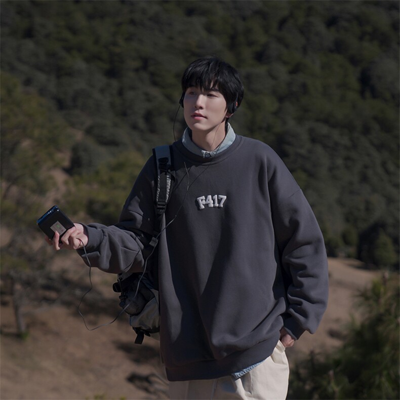 春秋套头圆领宽松高街卫衣B225-A6402-P53-X68,男装卫衣,电商B225