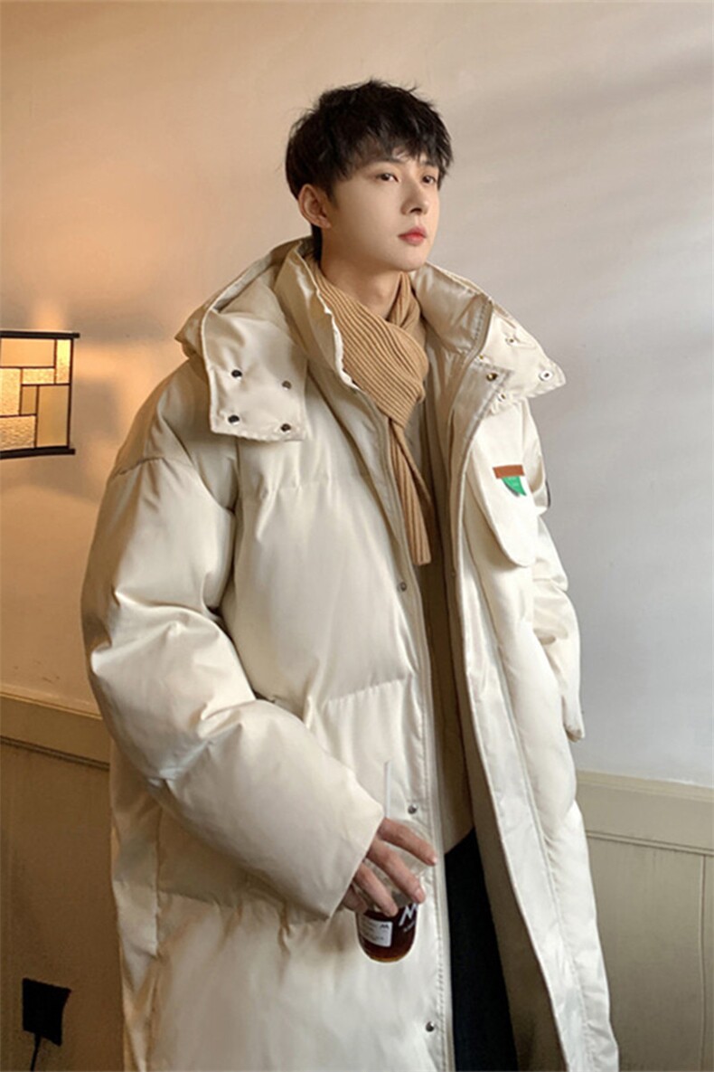 冬季中长款棉衣男美式宽松连帽加厚棉服高街棉袄812-MY668-P148,男装棉衣,星座812