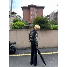 1506-1/JA2391/P74冬季新款外套男装加绒保暖印花潮流个性夹克，男装夹克，星座1506-1