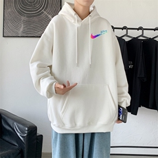 L2364P48韩版ins男士学生宽松运动连帽卫衣秋冬加绒情侣外套，男装卫衣，星座510A-1