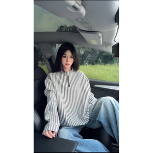 307A/6713/特P23-控48鱼骨纹亨利衫 雪尼尔V领长袖卫衣图片