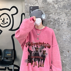 22新款秋复古美式水洗做旧宽松连帽男女中性卫衣301B-JB7890-P58，男装卫衣，星座301B