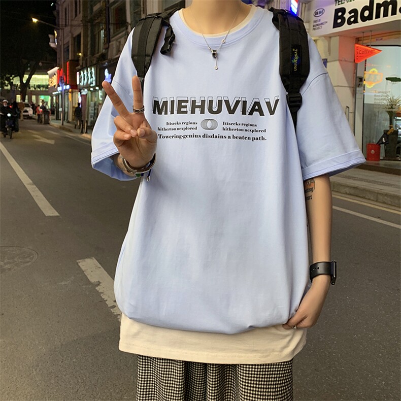 XZ213-19D89-P25控38港风大码创意印花透气圆领短袖T恤,男装T恤,星座213