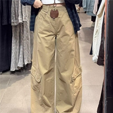 设计感美式复古抗皱弯刀裤宽松直筒宽松休闲工装裤阔腿休闲裤秋冬，男装工装外套，星座1210-1