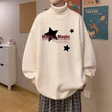 8XL高领毛衣男大码胖子堆堆领打底羊毛衫GM45379-P45加绒款-P65，男装T恤，电商A040