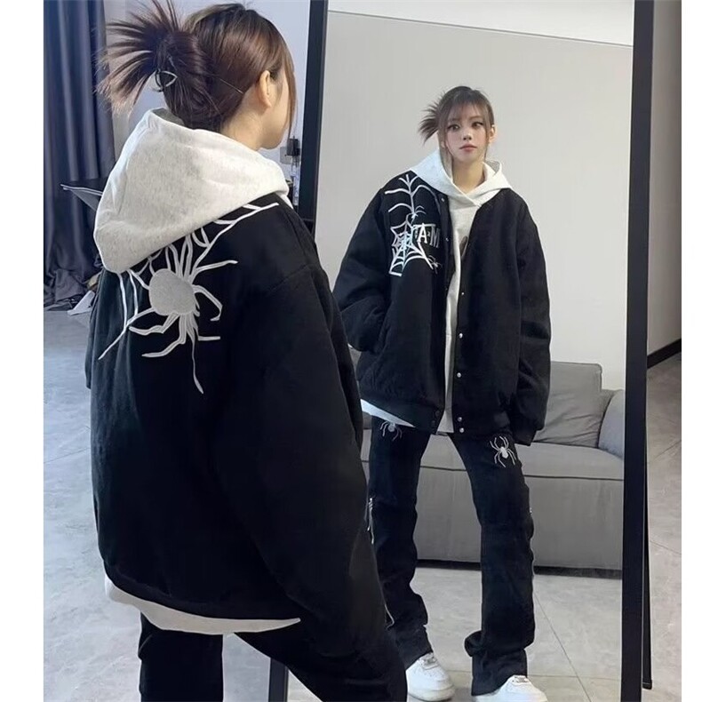 连帽美式复古高街开衫外套男女款情侣外套MY15-P63,女装短外套,星座208-5