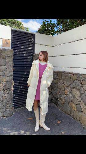 0907长款羽绒服90绒SML图片