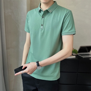 @店主风 新款Polo衫男印花袖T恤男士高品质半袖直播PT08-P45图片