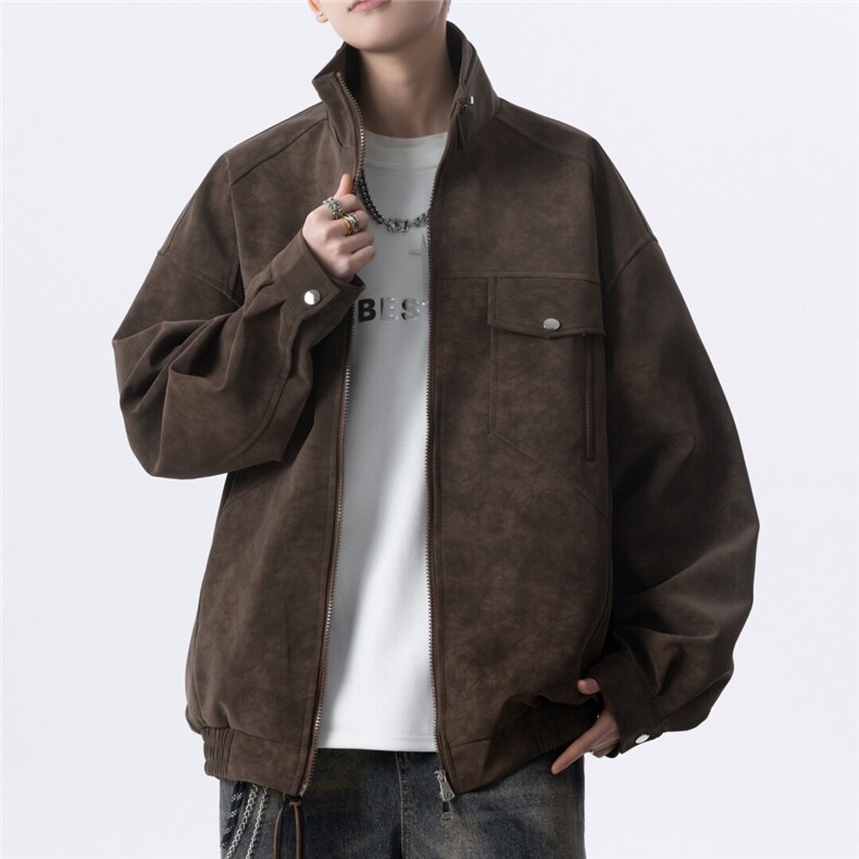 现货得物抖音品质男士皮夹克休闲情侣皮衣JK306P80，男装夹克，星座1904A-1