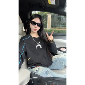 抗菌速干索罗娜不规则线长袖t恤男女 cp222-特p45图片