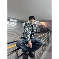 提花扎染外套美式复古夹克潮牌高级感痞帅衣服JK2687特P53，男装夹克，星座908-1