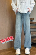 春季加长版裤子男款高个子牛仔裤复古直筒185cm110长裤KZ004P58，男装牛仔裤，电商B312