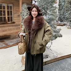 【有货】派克服毛领可脱卸2C115-2375-P215-K318，女装派克服，2C115