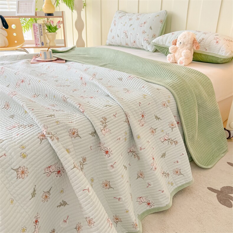 新款针织棉加绒床盖，床单，一起卖家纺