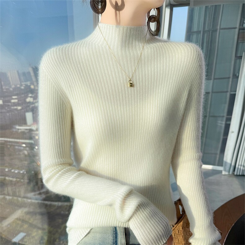 2025秋冬百搭时尚简约高领羊绒衫针织，女装羊绒衫，更慕羊绒