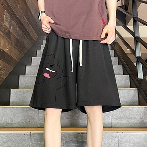 冰丝短裤男士大码宽松休闲五分裤男运动中裤 MK37131-P15图片