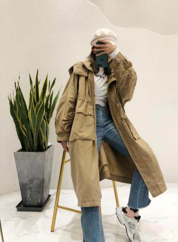 秋季中长款风衣，女装风衣，E·呀