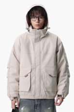 新款冬季大码羽绒棉服棉袄连帽工装韩版宽松外套A436-2533-P98，男装棉衣，电商A436