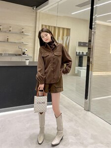 灯芯绒衬衫宽松外套图片