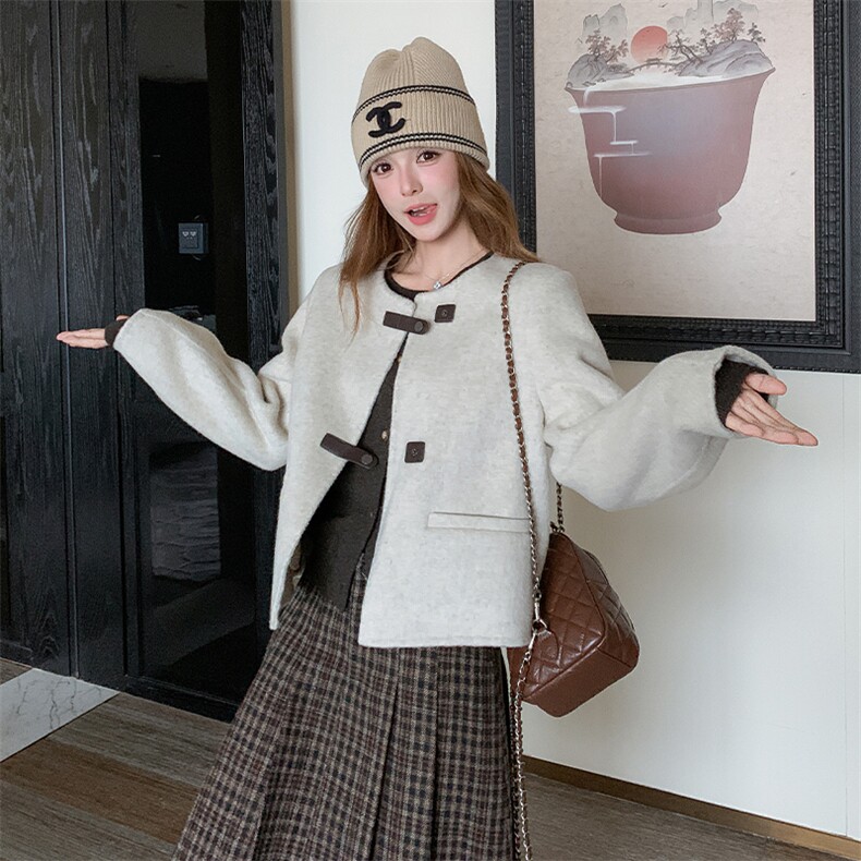 新品毛呢外套761-P185-K288,女装短外套,2C108