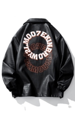 白底平铺鳄鱼纹皮衣女外套男大码M-5XL潮美式皮衣男JK7815P90控，男装皮衣，星座227-7