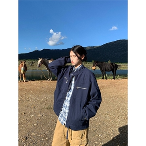 网图美式冬季立领棉服工装夹棉外套百搭夹克棉衣A025-QY16103-P95