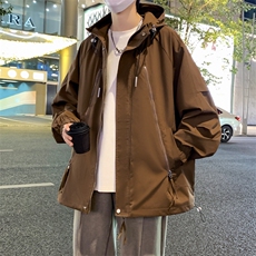 JK6808-P83春季大码工装连帽夹克冲锋衣外套控138，男装夹克，星座109