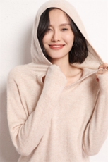 时尚潮流通勤简约百搭秋冬新款女士连帽羊绒衫保暖舒适，女装羊绒衫，艾米娇羊绒