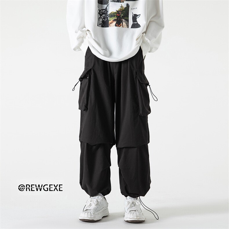 B221 2023秋冬新款 日系宽松大码休闲工装裤子 LK22053-P60 控78图片