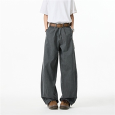 抖音品质秋季新款美式弯刀做旧设计宽松休闲裤B315-K892-p65控88，男装休闲裤，电商B315