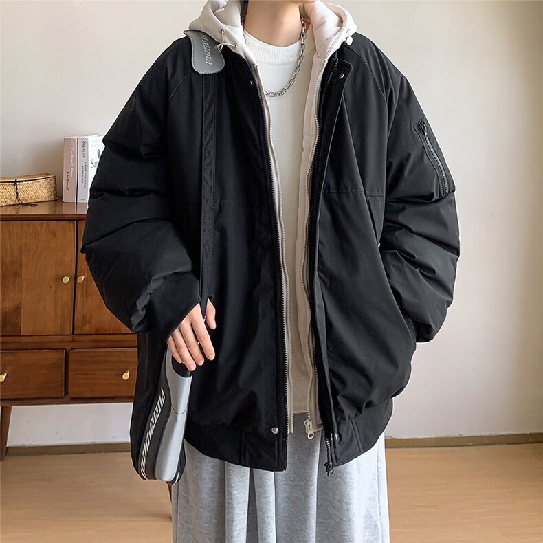 网络图现货假两件棉服外套秋冬宽松棉衣夹克R8899-P115,男装棉衣,星座1005-4