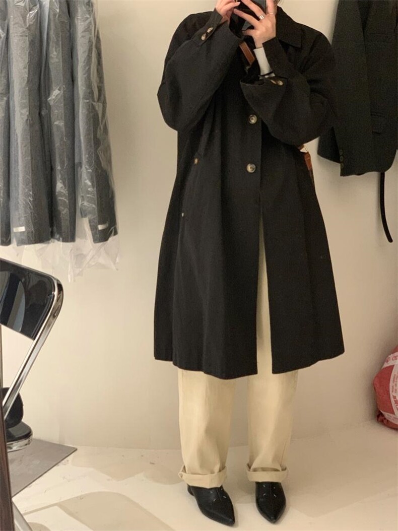 风衣来啦。韩代1:1面料是韩密制。，女装风衣，molly fits