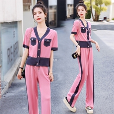 时尚休闲两件套女装套装显瘦百搭夏季新品，女装套装/套裙，艾尚靓装