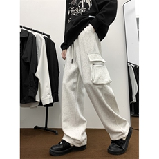 2024春季新款工装裤阔腿宽松卫裤痞帅休闲长裤现货K7662-P42，男装休闲裤，星座512-3
