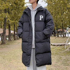 1506-1/M5691/P79字母P韩系中长款立领羽绒棉服男女新款面包服，男装棉衣，星座1506-1