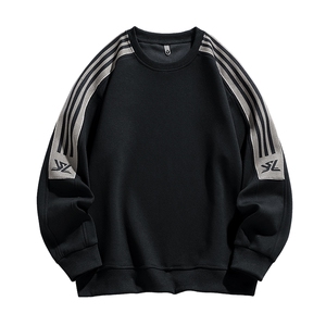 2XL-9XL大码胖男生时尚休闲圆领个性拼接卫衣男 89图片